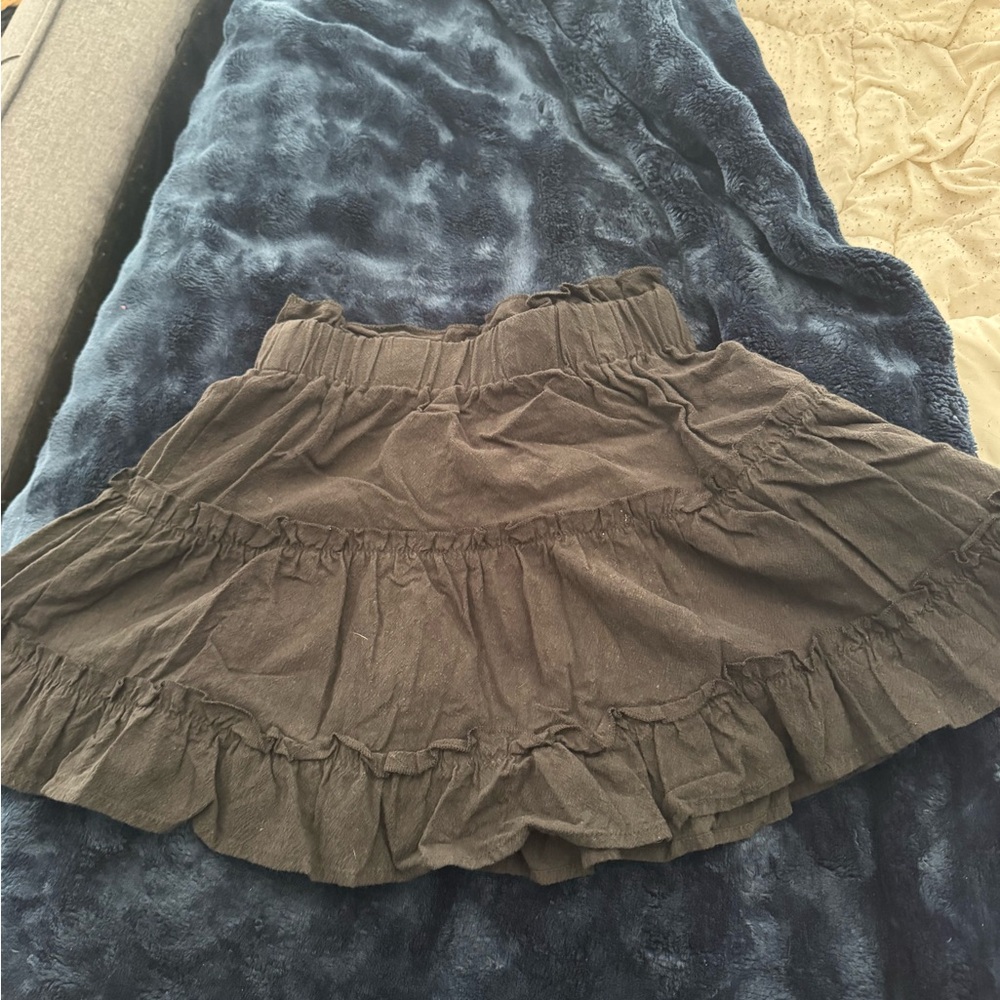 SHEIN Dark Brown Ruffled Mini Skirt - Picture 2 of 3